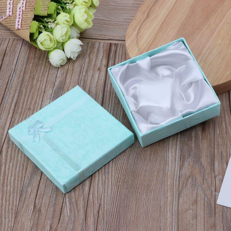New Square Package Bowknot Jewellery Necklace Bracelet Present Gift Box Case