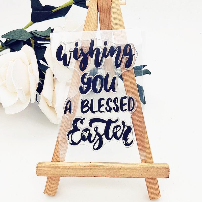 Wishing You a Blessed Easter Silicone Clear Stamp DIY Seal Scrapbook Embossing
