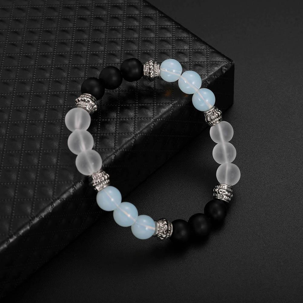Men/Women Mix Color Elastic Agate Bead Prayer Bracelet Hand Chain Jewelry/G