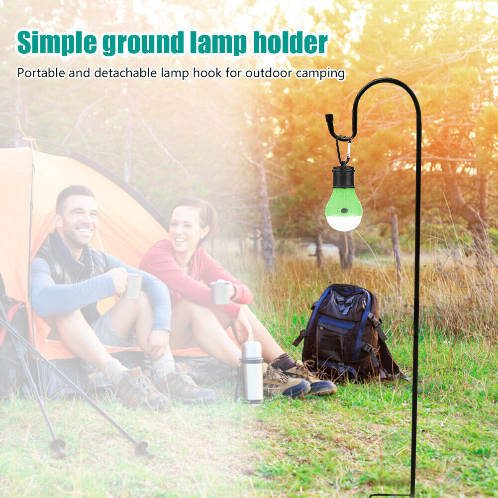 Outdoor Light Pole Ground Holder 120cm Lamp Pole Hanger Camping Equipment