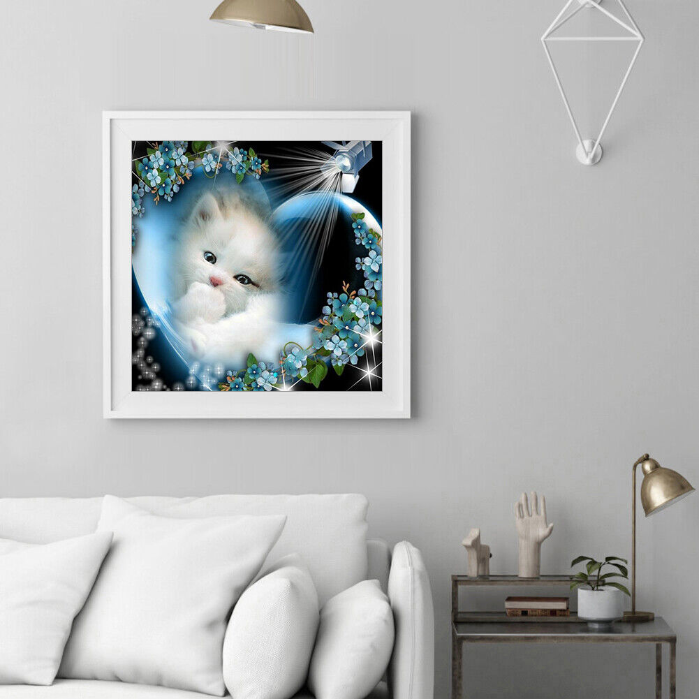Shining Cat Picture 5D Diamond Painting Full Round Drill Rhinestone DIY Kit
