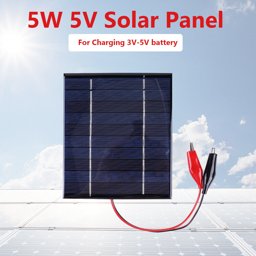 Outdoor Hiking Waterproof Solar Panel 5W Portable Solar Charger Power Bank
