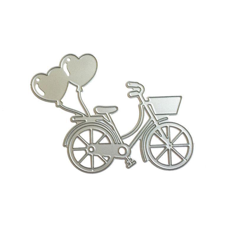 Bicycle Balloon Metal Cutting Dies Stencil Scrapbooking DIY Album Stamp Emboss