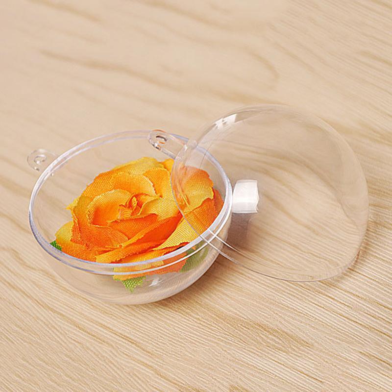 Exquisite Clear Bauble Hanging Hollow Drop Ball Wedding Party Ornaments Dia 12cm