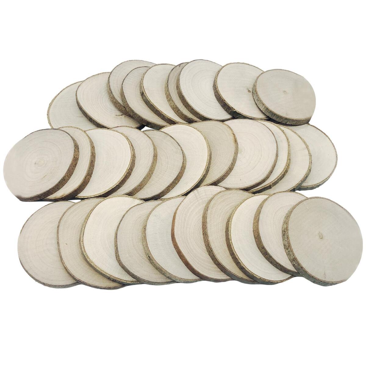 30Pcs en Pieces DIY  Cutout Chips Unfinished  Slice Painting