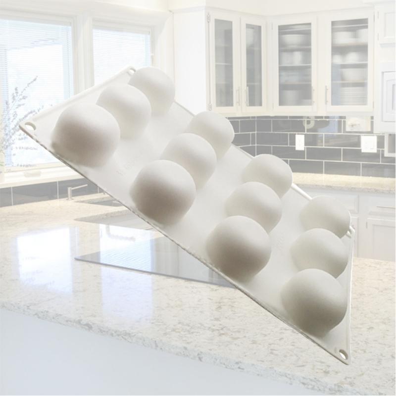 12 Cavity Orange Fruit Mousse Cake Baking Molds Non-stick Silicone Chocolate