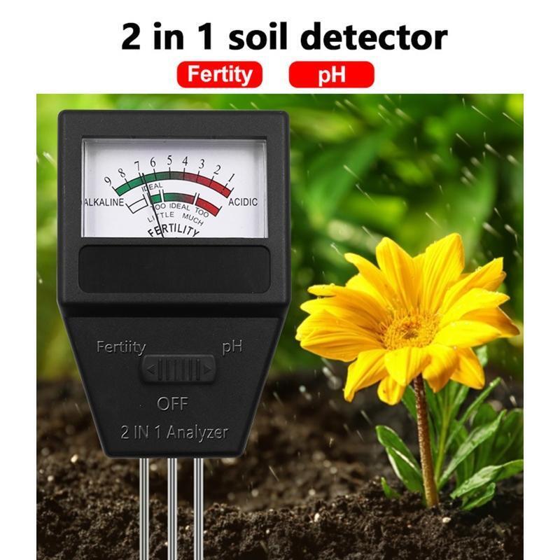 Soil PH Fertility Meter with 3 Probes for Garden Farm Lawn Outdoor & Indoor