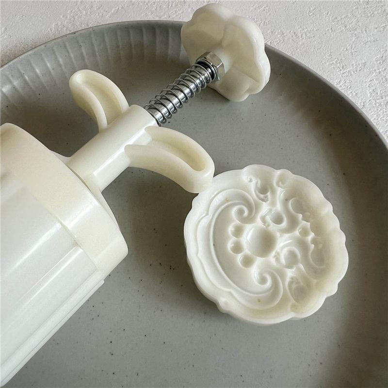 Mooncake Molds Chinese Ruyi Dragon Shape Pastry Stamps Mid-Autumn Mooncake Mould