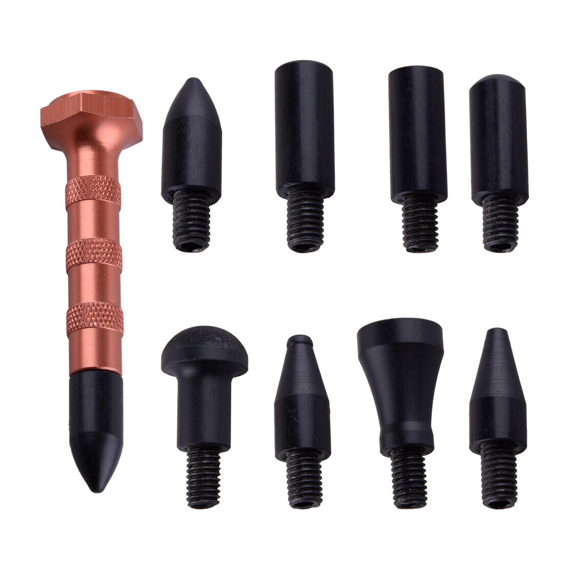 Car Body Hail Pit Dent Repair Removal Tap Down Tool Pen With 9 Plastic Tips Li
