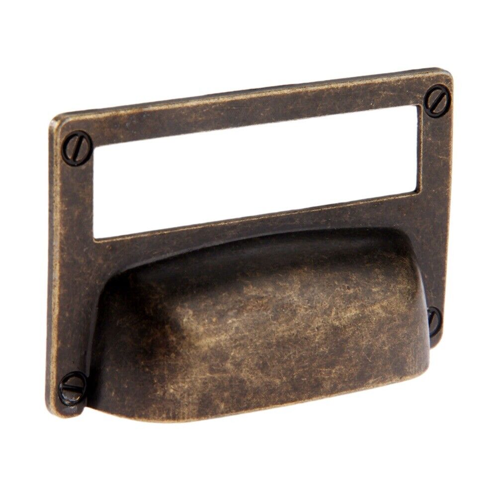 Office Library File Cabinet Drawer Tag Frame Label Holder Pull Handle 81*51mm