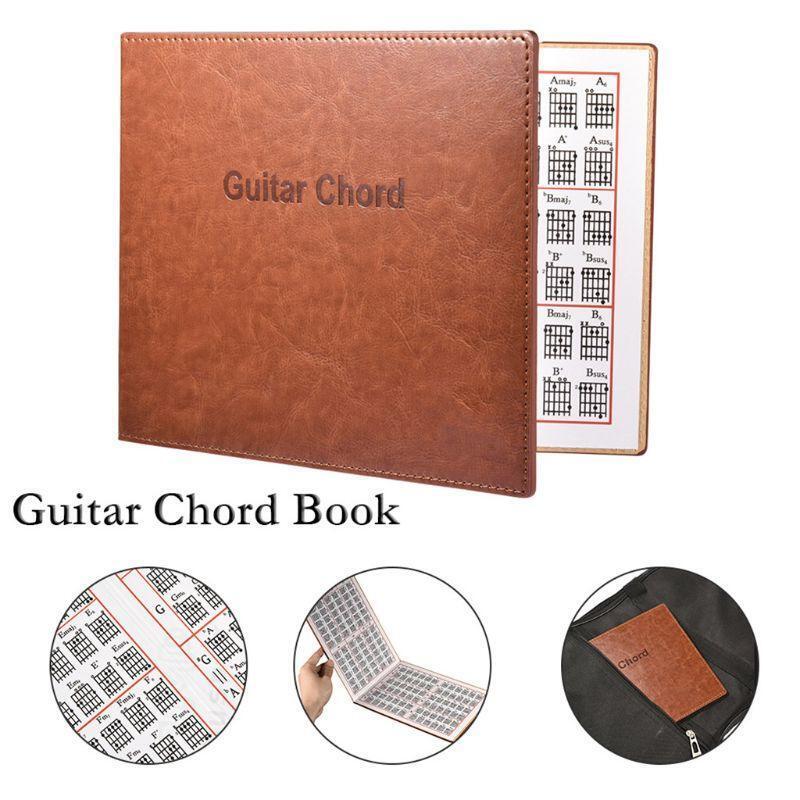 Leather 6 string Paperback Guitar Chords Book Tablature Guitar Exercise Sheet