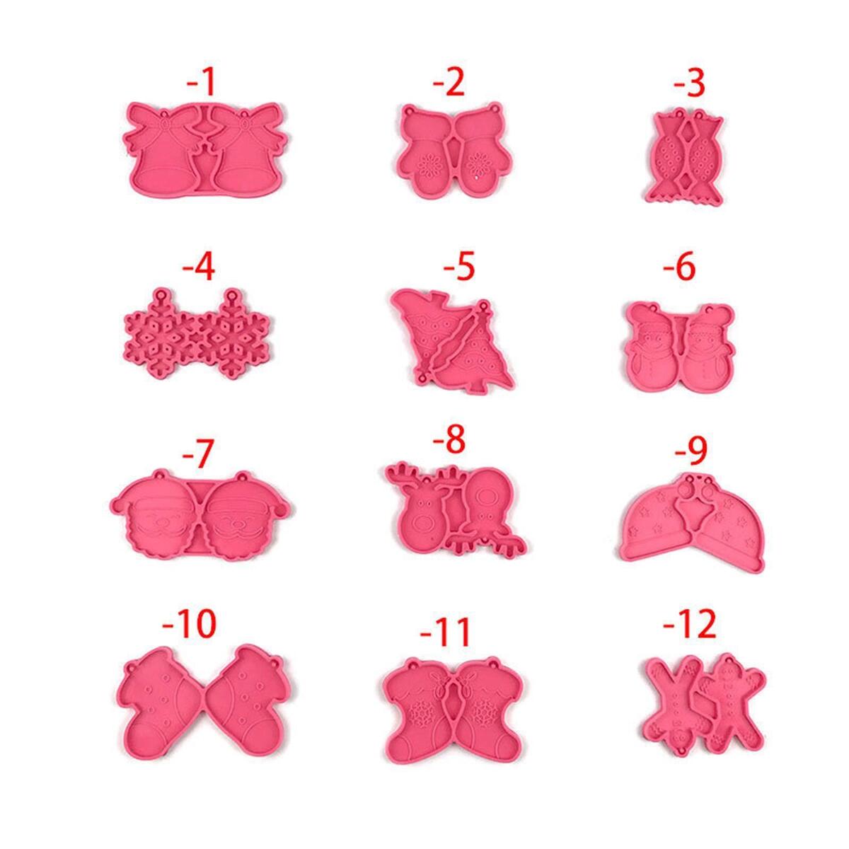 12x Silicone Earrings   Tools Creative Casting Set Molds for Making Crafts