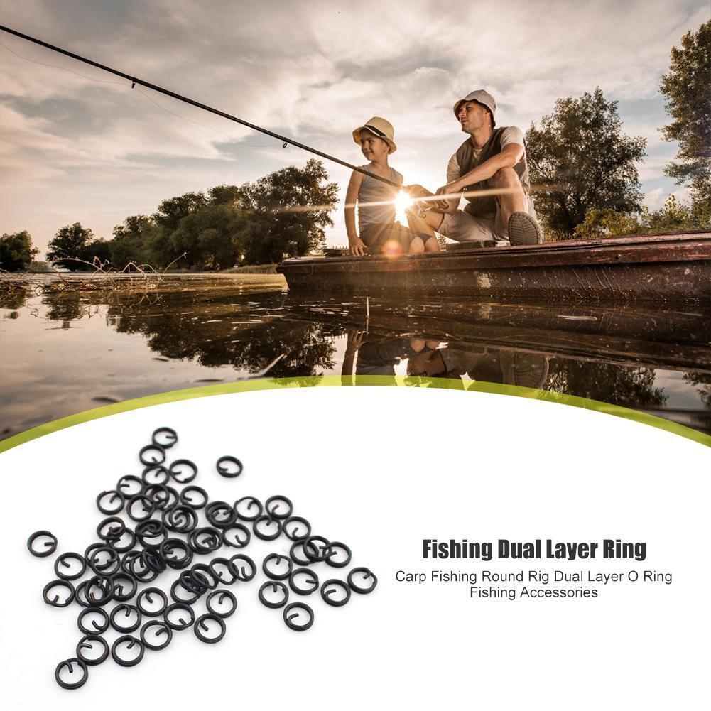 30pcs Carp Fishing Round Rig Dual Layer O Ring Fishing Tackle Accessories