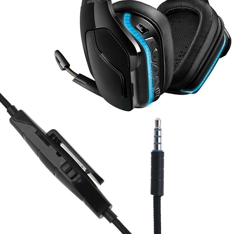 3.5mm Earphone Audio Cable with Inline Control for G633 G933 Headset Headphone