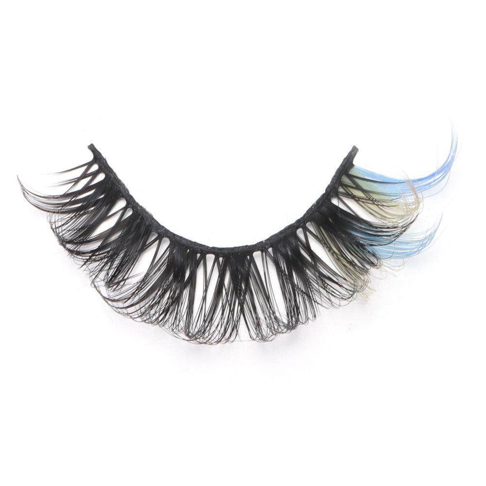 Eyelashes Dramatic Fluffy Mixed 7 Color DD Curl False Eyelahes 8D Mink Lashes