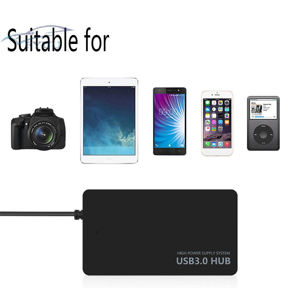 4 Ports Hub USB 3.0 High Speed Adapter Multi Splitter For Desktop PC Laptop New