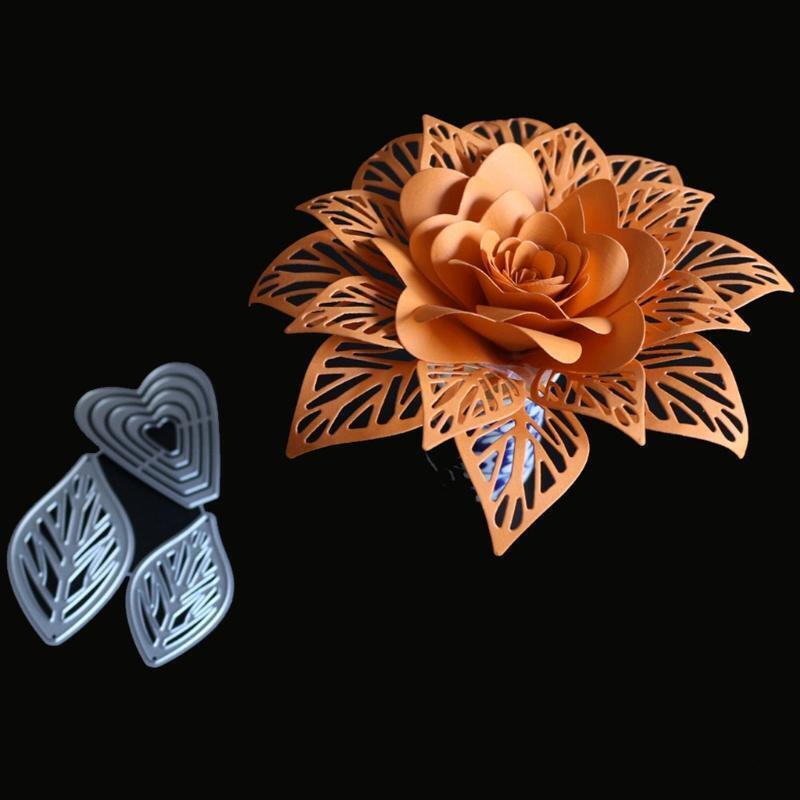 DIY Hollow Flower Cutting Dies Stencil Scrapbooking Album Paper Card Craft Gift