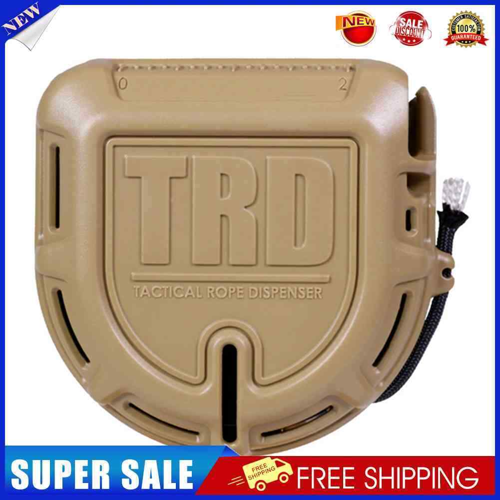 Outdoor Rope Dispenser Paracord Storage Box for Survival Emergency (Camel)
