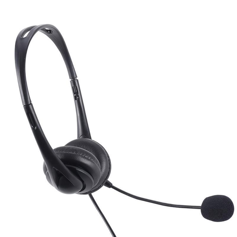 Adjustable Headset with Noise Reduction Microphone For Computers Laptop PC
