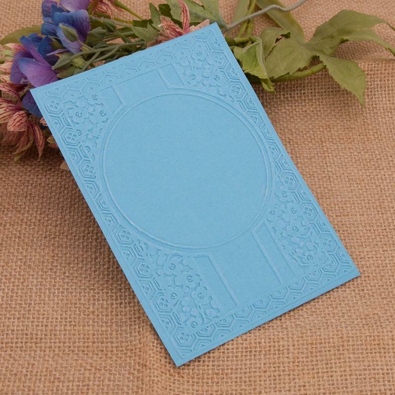 Round Plastic Embossing Folder Stencil Template DIY Craft Scrapbooking Making