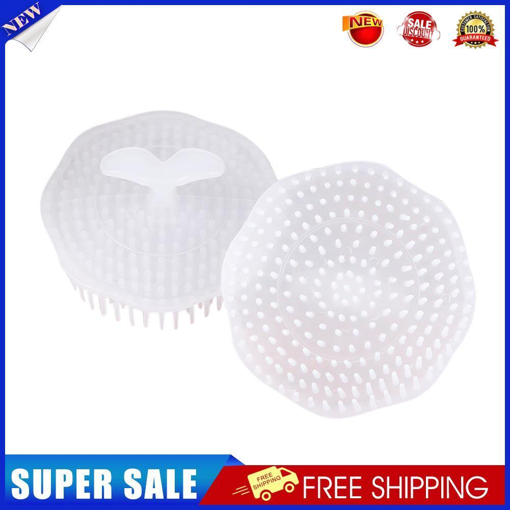 2pcs White Washing Hair Cleaner Brushes Shampoo Scalp Massage Comb