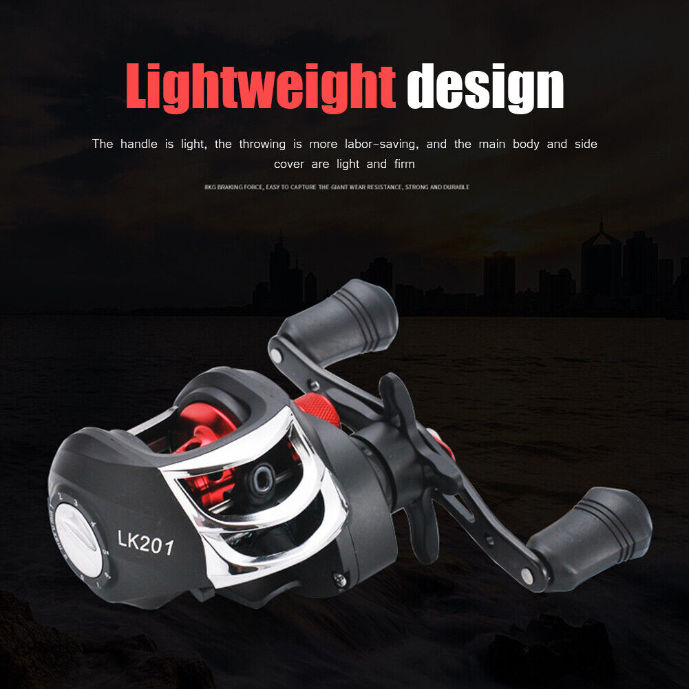 8kg Drag Low Profile Baitcasting Metal Saltwater Fishing Reel (Right Hand)