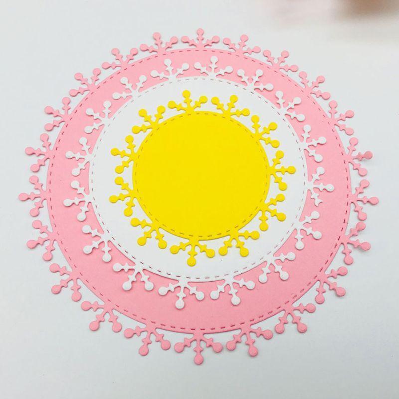 Round Circle Metal Cutting Dies Stencil DIY Scrapbooking Album Stamp Paper Card