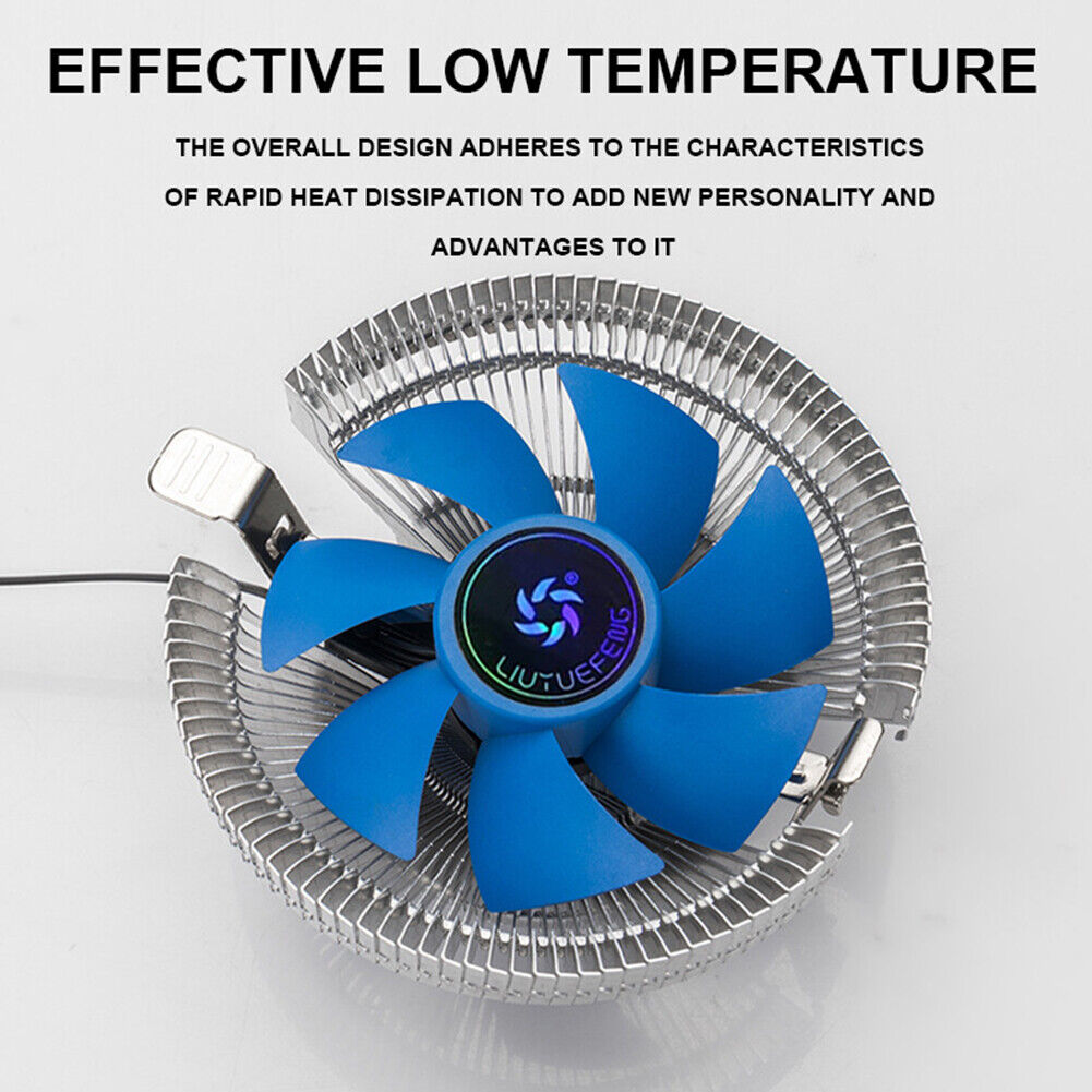 CPU Cooler for LGA 775/1150 1151 3 Pin 1800RPM Fan Cooling Silent Radiator