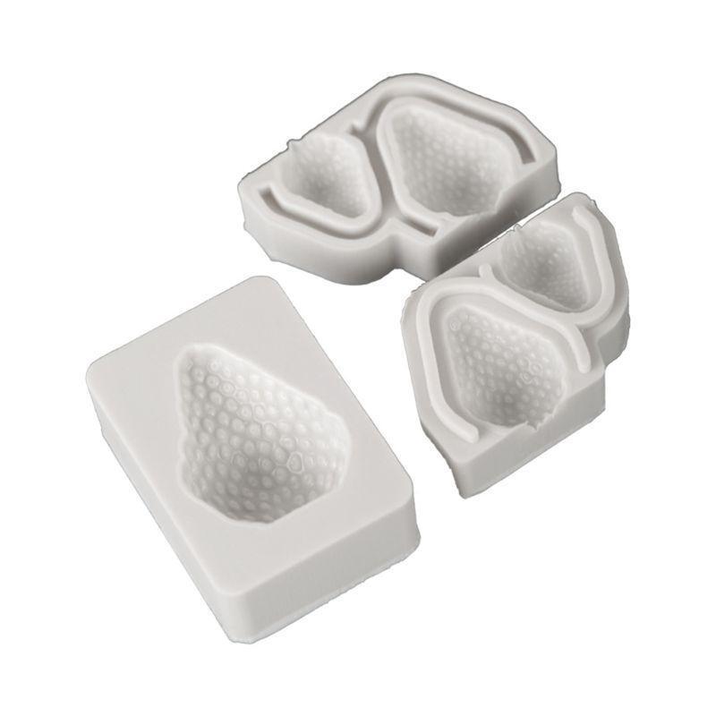 3 Pcs/Set Strawberry Fruit Silicone Mold Fondant Chocolate Candy Cake Clay Mould