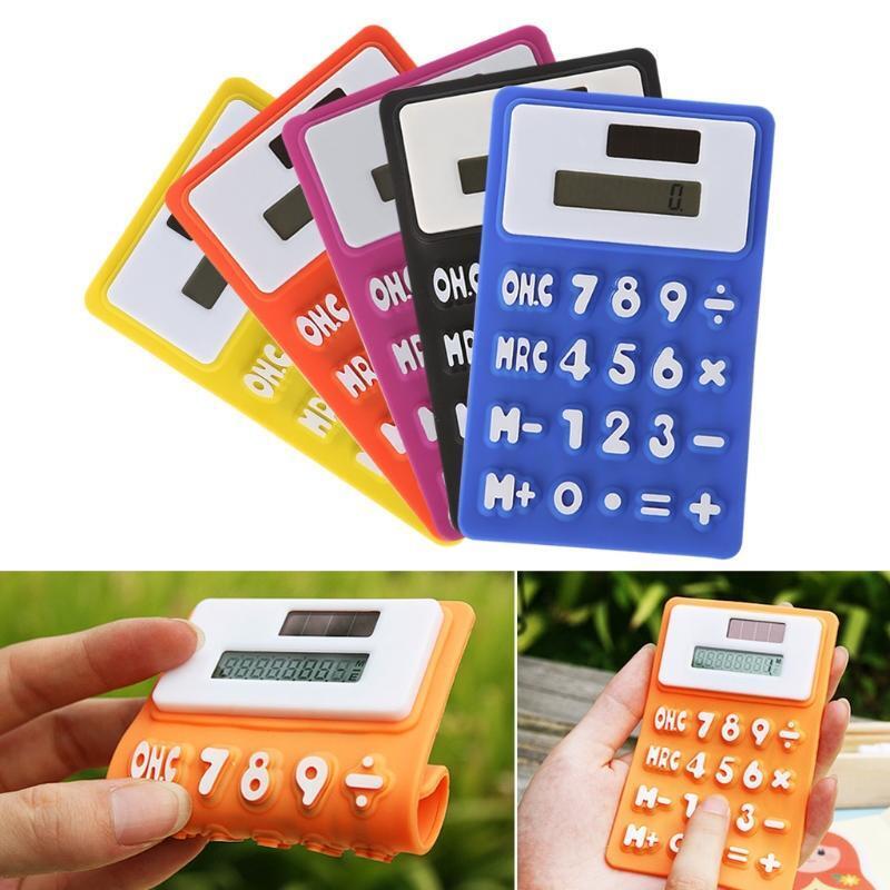 Foldable Pocket Calculator Handheld Solar Silicone Scientific Calculator