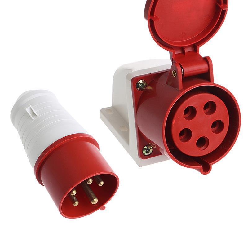 32 Amp 5pin Industrial Plug 240-415V Weatherproof IP44 3P+N+E 32A