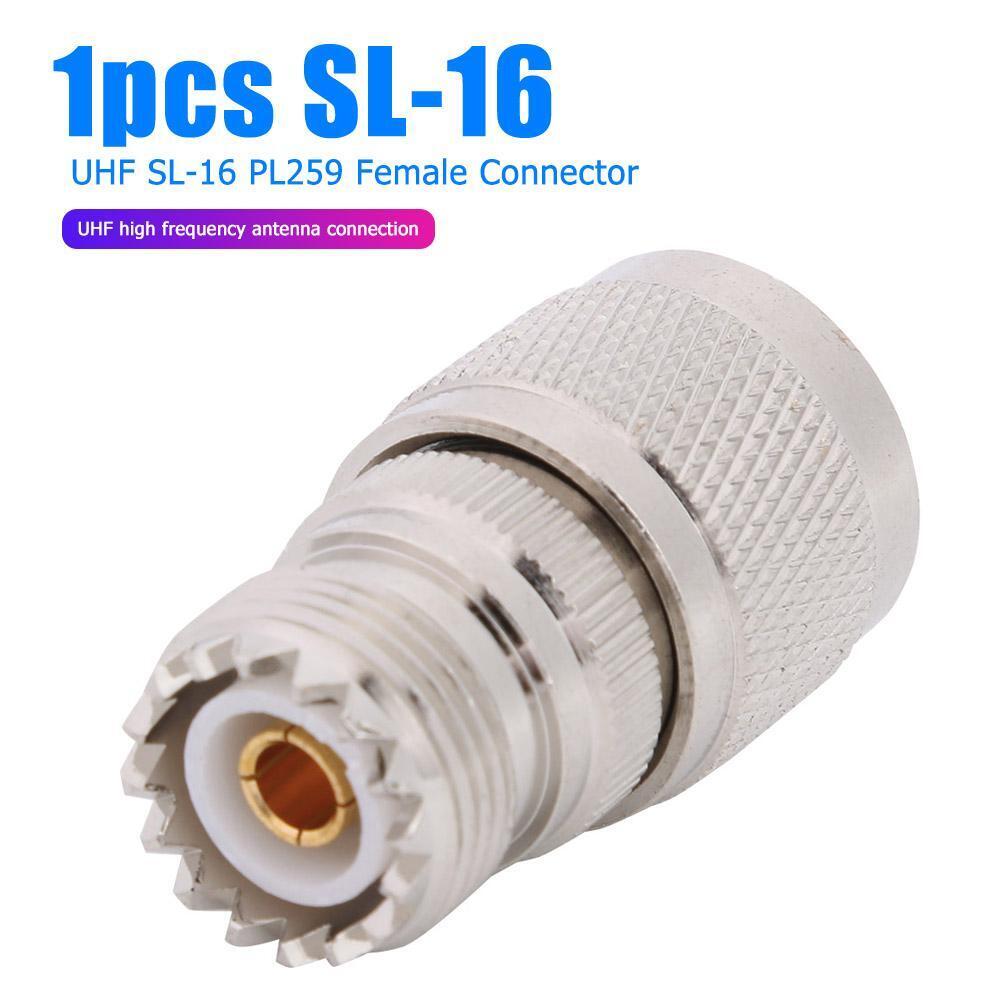 N Type L16 Male Plug to UHF SL-16 PL259 Female RF Coax Adapter Connector