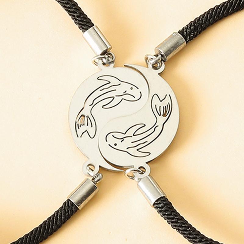 Yin Yang Bracelet European American Nationalities Stainless Steel Fish Bracelets