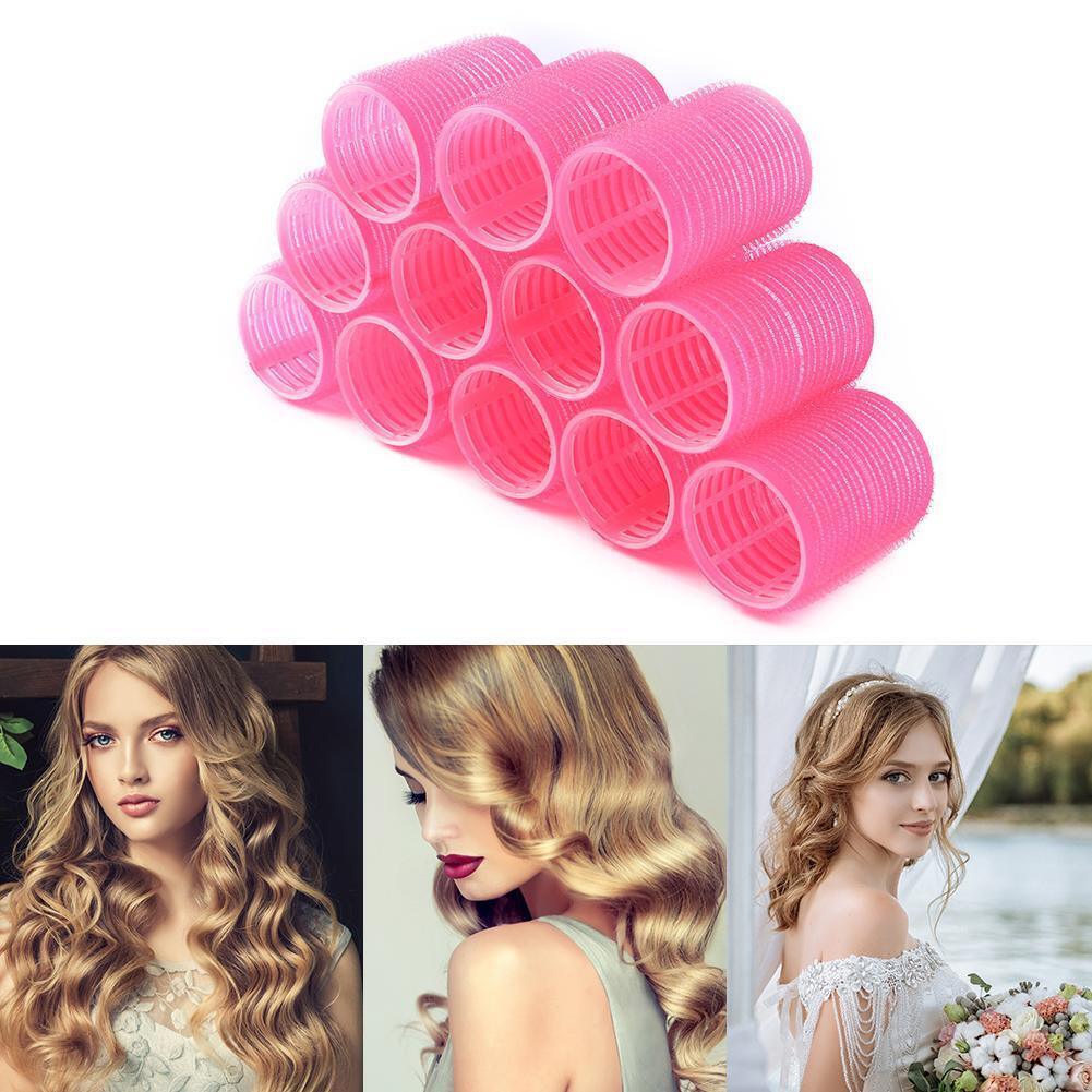 12pcs Self Grip Hair Rollers Hairdressing Home Use DIY Hair Curlers (44mm)