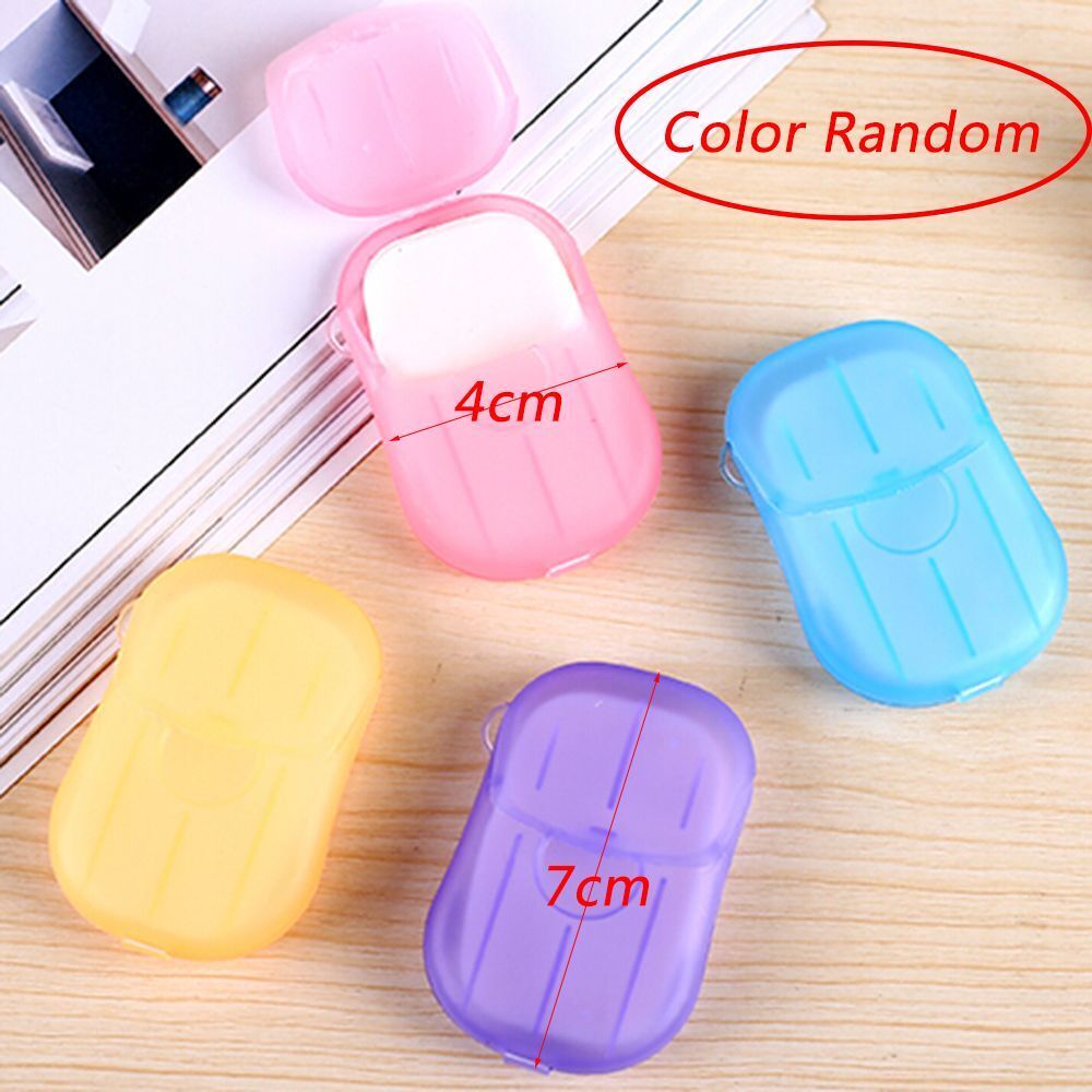 Home Portable Bath Soap Flakes Foaming Washing Hand Paper Slice Sheets