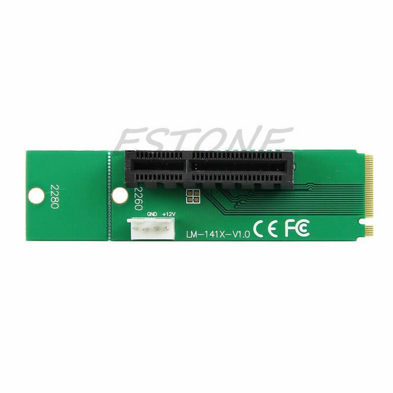 PCI-E 4X Female to NGFF M.2 M Key Male Adapter Power Cable with Converter Card