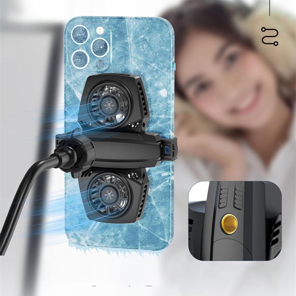 K4 Cell Phone Cooler with Dual Semi Conductor Heatsink for Gaming