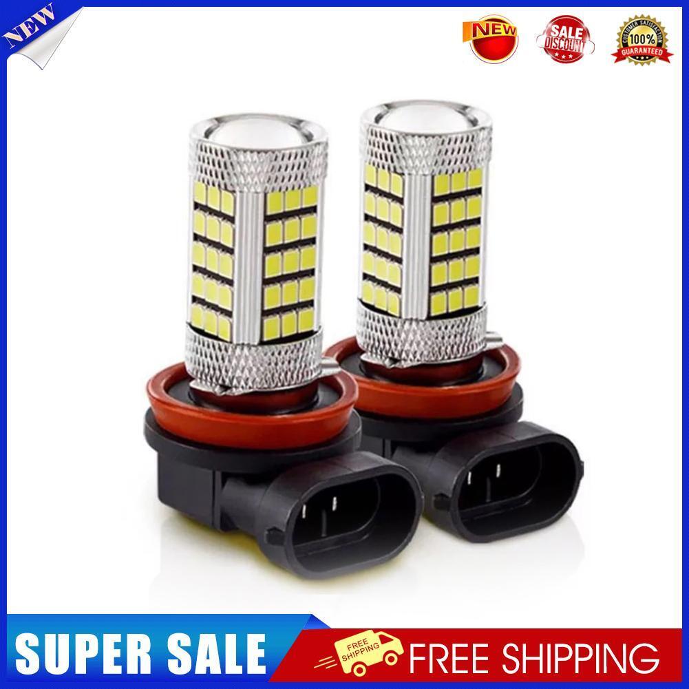 2pcs H8 LED Car Fog Light Bulbs 6000K 3030 SMD LED Fog Lamp Bulbs 12-24V