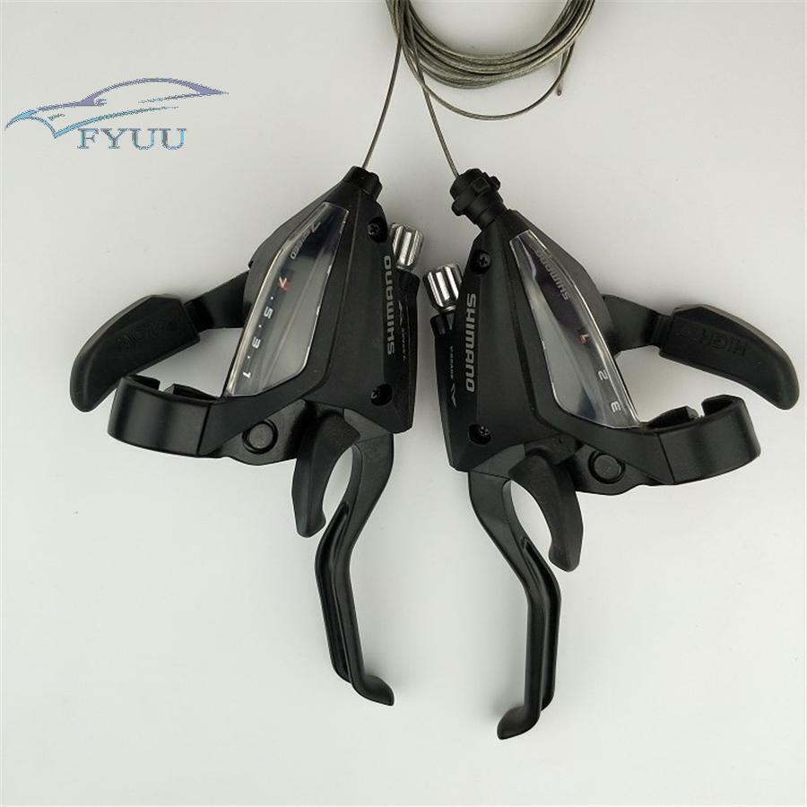 1 Pairs Shimano Black ST-EF500 Bike Brake Levers Set Shifter Shift 21 Speed MTB