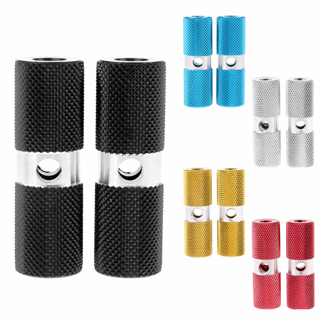 2x Cylinder BMX 3/8 inch  Foot  Pegs  Bicycle Accessories Black