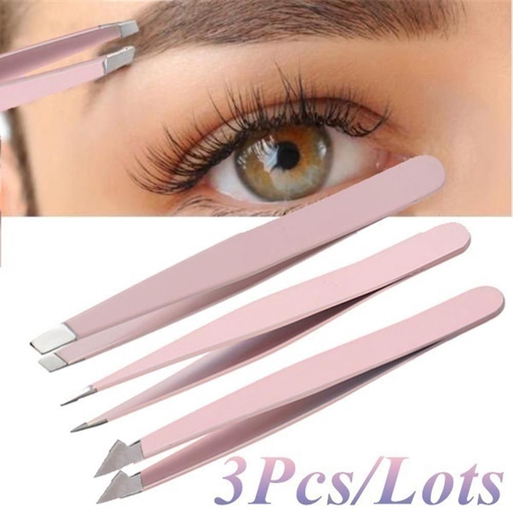 Beauty Tip Slant Stainless Steel Hair Removal Eyebrow Tool Eyebrow Tweezer