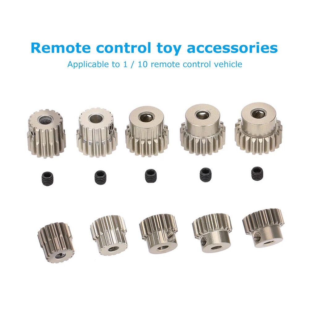 5pcs 3.175mm 48DP 16T 17T 18T 19T 20T Pinion Motor Gear Kit for 1/10 RC Car