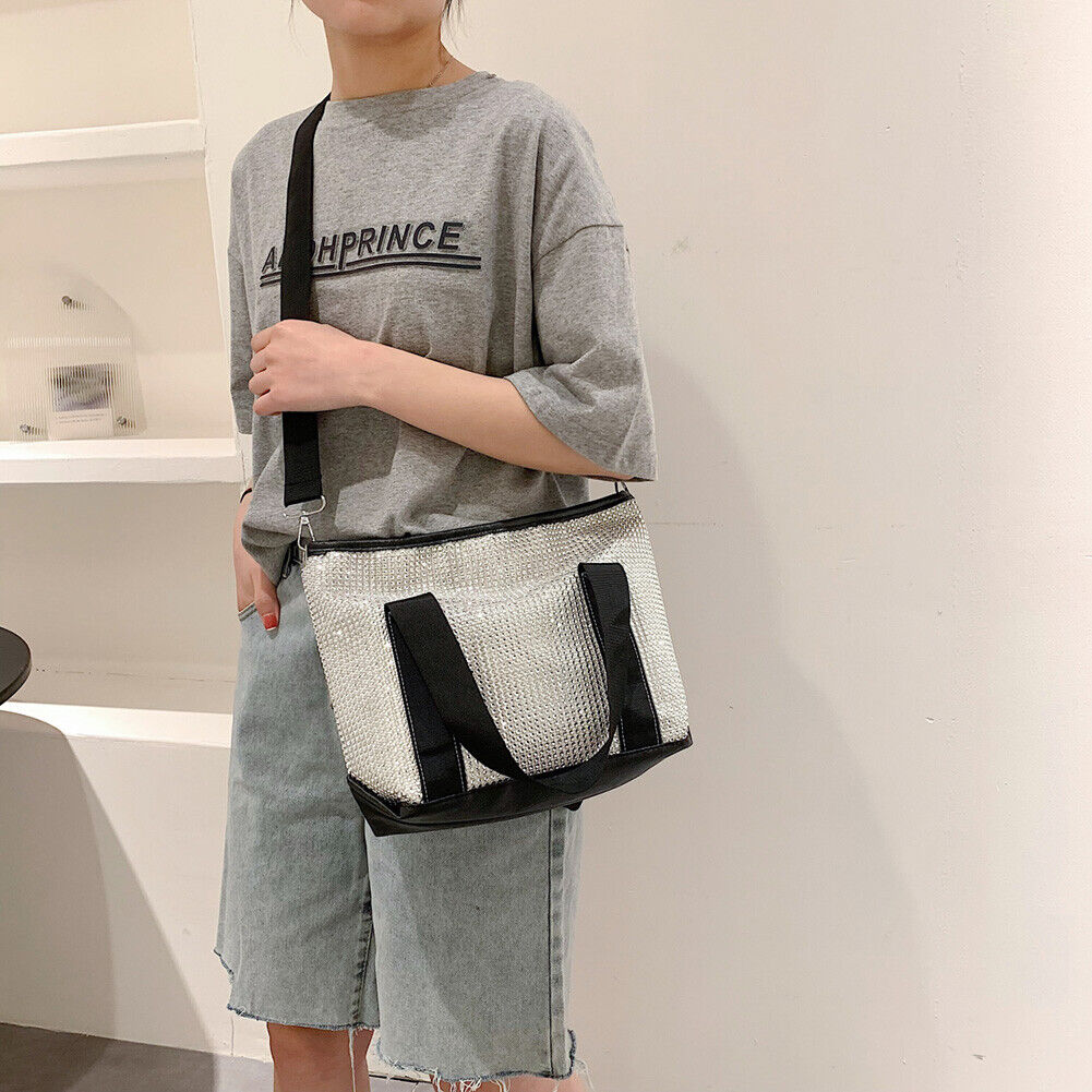Fashion Rhinestones Handbag Women Casual Ladies Shoulder Crossbody Tote Bag