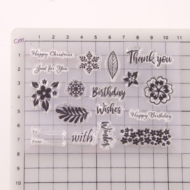 Birthday Wishes Silicone Clear Seal Stamp DIY Scrapbooking Embossing Photo Album