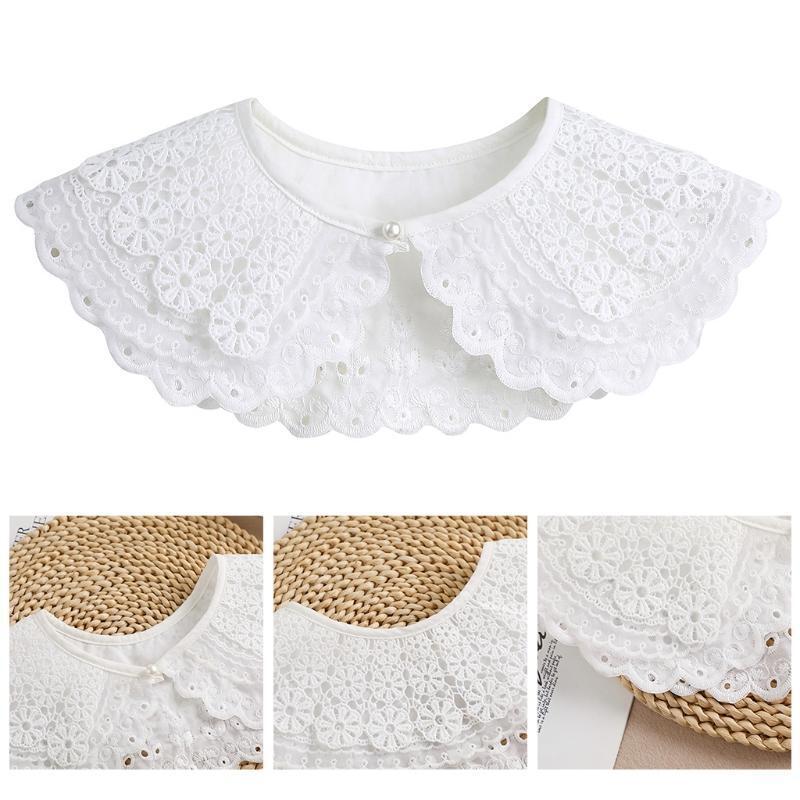 Lace False Collar Hollow Flower Women Faux Collar Exquisite Decoration