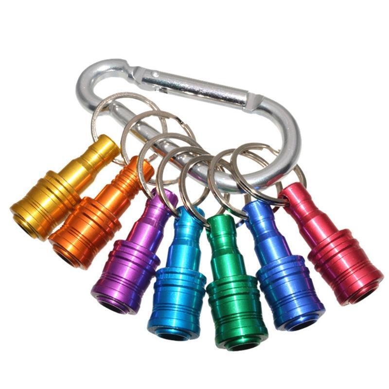 1pcs Keychain Extension Bar,1/4 Inch Hex Shank Screwdriver Extension Bits Holder