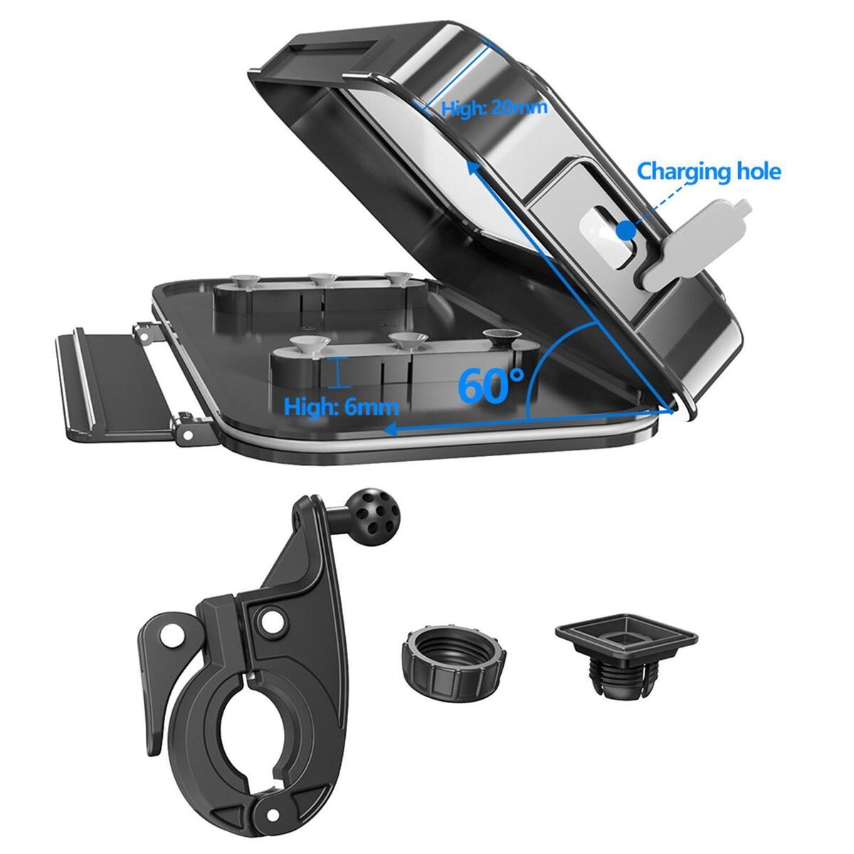Shiwaki Waterproof Bicycle Motorcycle Handlebar Smart Phone Holder Case