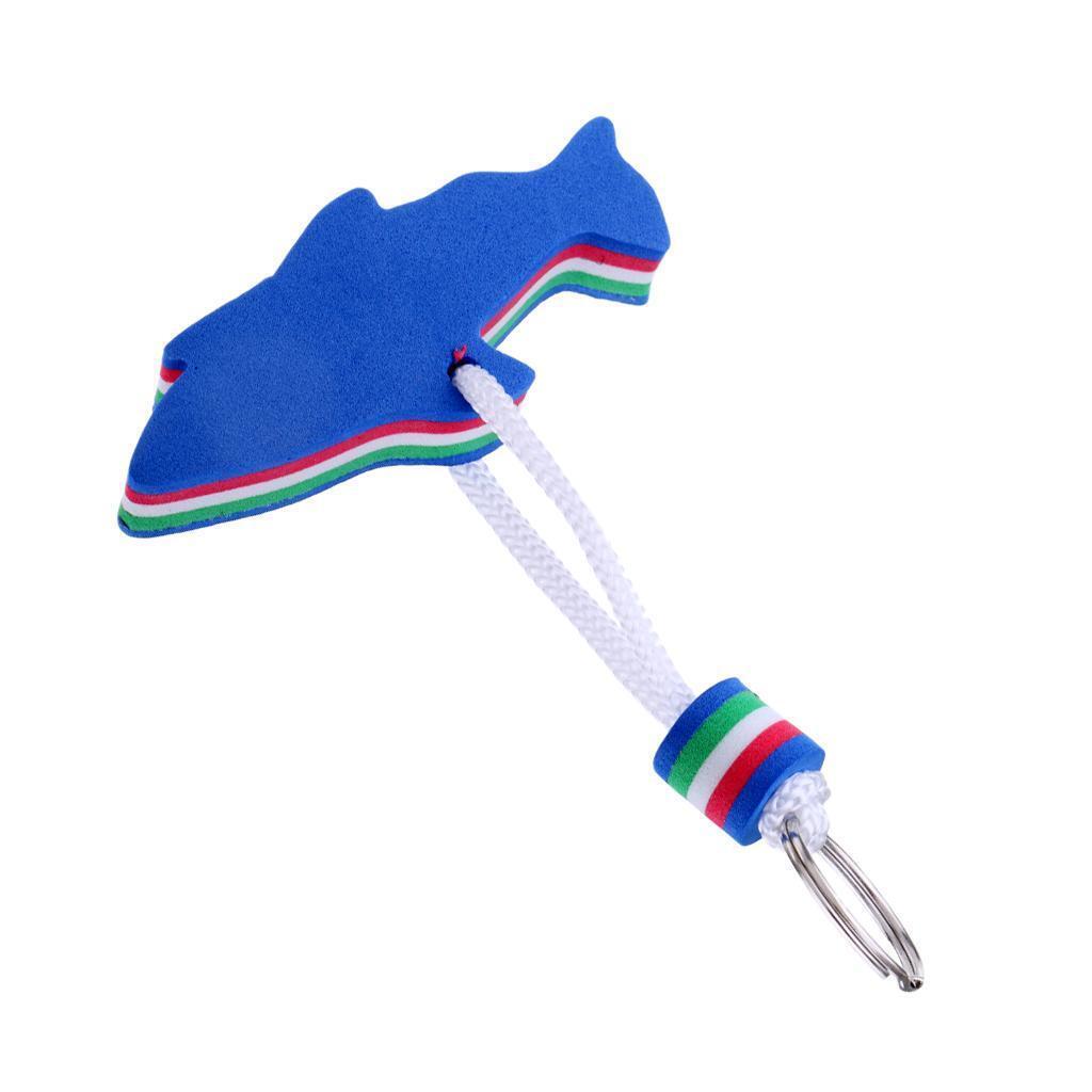 2 Pieces Dolphin Shaped Floating Key Ring Key Chain for Boat Yacht Sailing