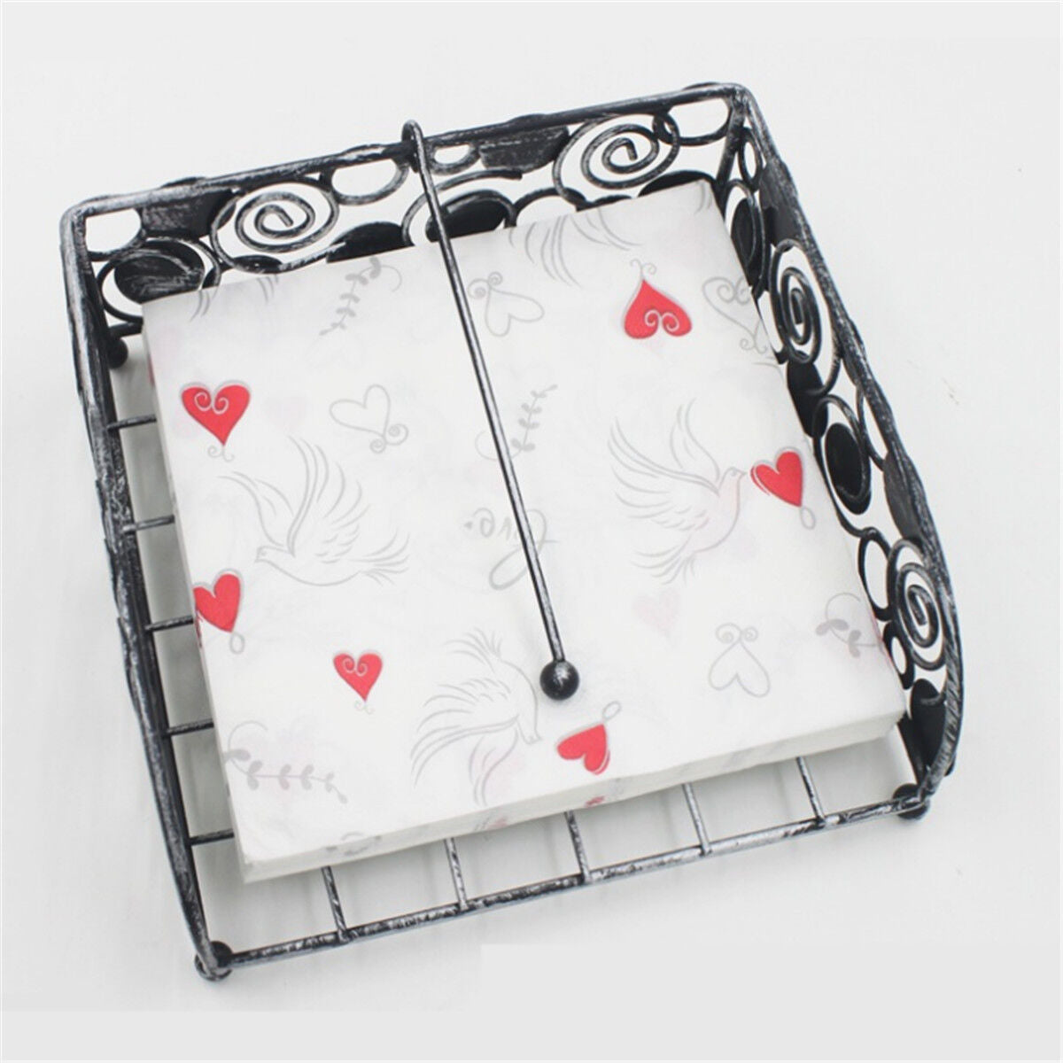 20pcs 33*33cm Red Hearts Pattern Printed Paper Napkins,100% Virgin Wood Napkin