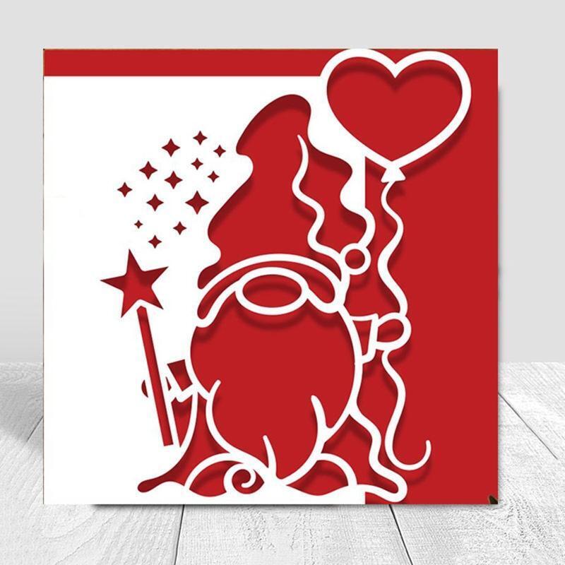 Heart Gnome Metal Cutting Dies Stencil DIY Scrapbook Album Paper Card Template
